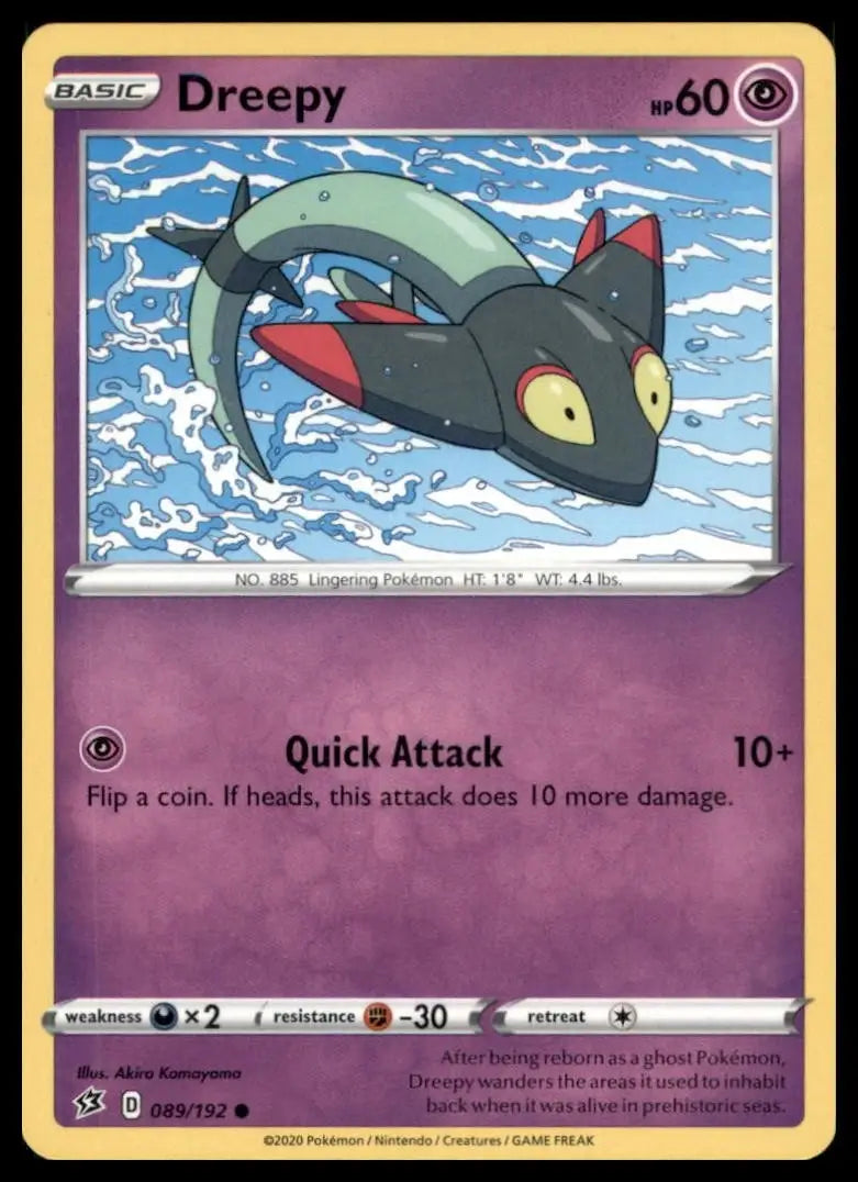 Dreepy 089/192 Swsh02: Rebel Clash Regular Pokemon - Pokémon Card Single