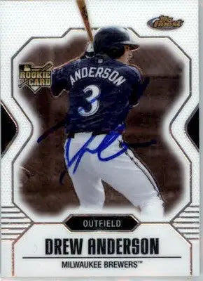 Drew Anderson - 2007 Finest - #140 - RC AUTO Baseball - Baseball Card Single