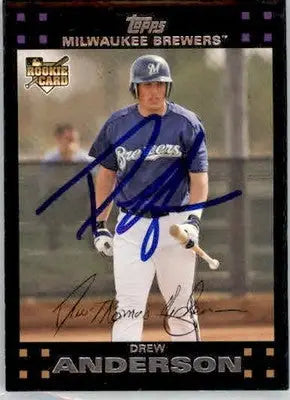 Drew Anderson - 2007 Topps - #283 - RC AUTO Baseball - Baseball Card Single