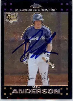 Drew Anderson - 2007 Topps Chrome - #302 - RC,AUTO Baseball - Baseball Card Single