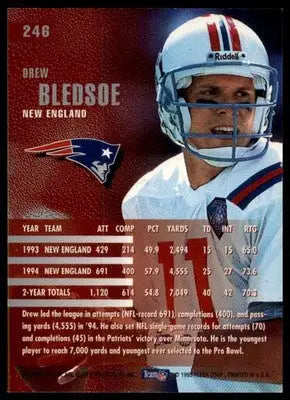 Drew Bledsoe 1995 Fleer #246 New England Patriots - Football Card Single
