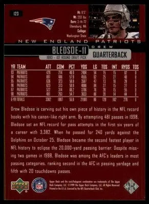 Drew Bledsoe 1999 Upper Deck #123 New England Patriots