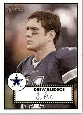 Drew Bledsoe - 2006 Topps Heritage - #65 - Black Backs Football - Football Card Single
