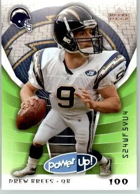 Drew Brees - 2004 Upper Deck Power Up - #81 - Green Football - Football Card Single