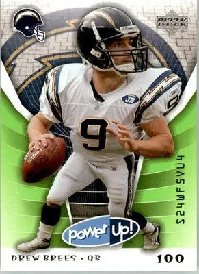 Drew Brees - 2004 Upper Deck Power Up - #81 - Green Football - Football Card Single