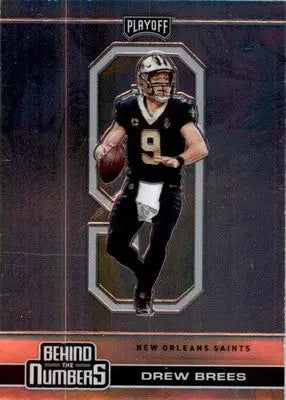 Drew Brees - 2020 Panini Playoff - #BTN-15 - Behind the Numbers Football - Football Card Single