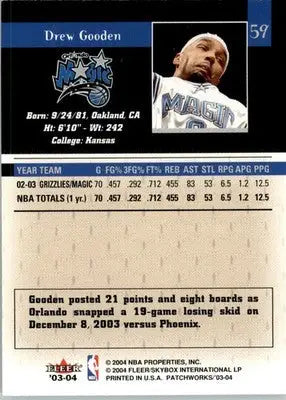Drew Gooden - 2003-04 Fleer Patchworks - #59 - Basketball - Basketball Card Single