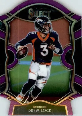Drew Lock - 2020 Panini Select - #27 - Purple Prizm Die Cut Football - Football Card Single