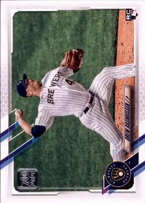 Drew Rasmussen Rookie 2021 Topps #377 Milwaukee Brewers - Baseball Card Single