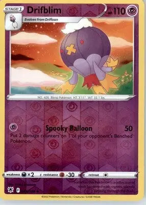 Drifblim - SWSH10: Astral Radiance - Reverse Holo LP - #064/189 - Pokémon Card Single