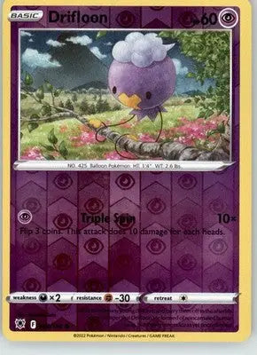 Drifloon - Astral Radiance - 063/189 - Reverse Holo LP Pokemon - Pokémon Card Single