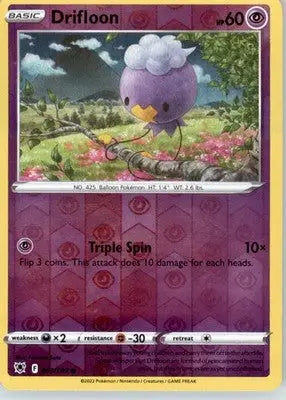 Drifloon - SWSH10: Astral Radiance - Reverse Holo LP - #063/189 - Pokémon Card Single