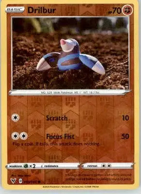 Drilbur - SWSH04: Vivid Voltage - 091/185 - Reverse Holo LP - Pokémon Card Single