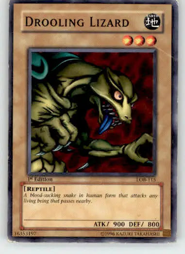 Drooling Lizard - The Legend of Blue Eyes White Dragon - LOB-115 1st Edition HP - Yu-Gi-Oh! Card Single