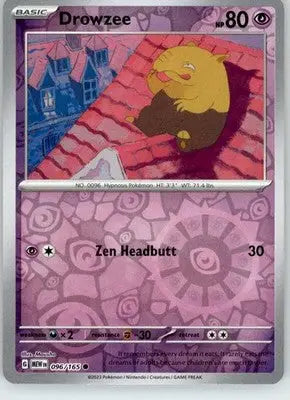 Drowzee - 151 - 096/165 - Reverse Holo NM Pokemon - Pokémon Card Single