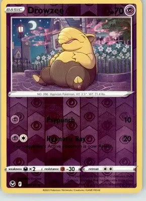 Drowzee - Silver Tempest - 060/195 - Reverse Holo LP Pokemon - Pokémon Card Single