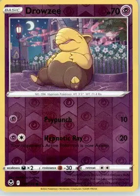 Drowzee - SWSH12: Silver Tempest - Reverse Holo LP - #060/195 - Pokémon Card Single