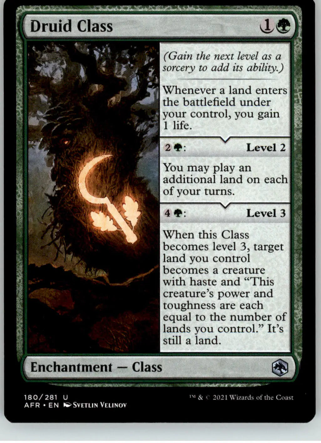Druid Class - Adventures in the Forgotten Realms - 180 - NM Magic: The Gathering - Magic Card Single