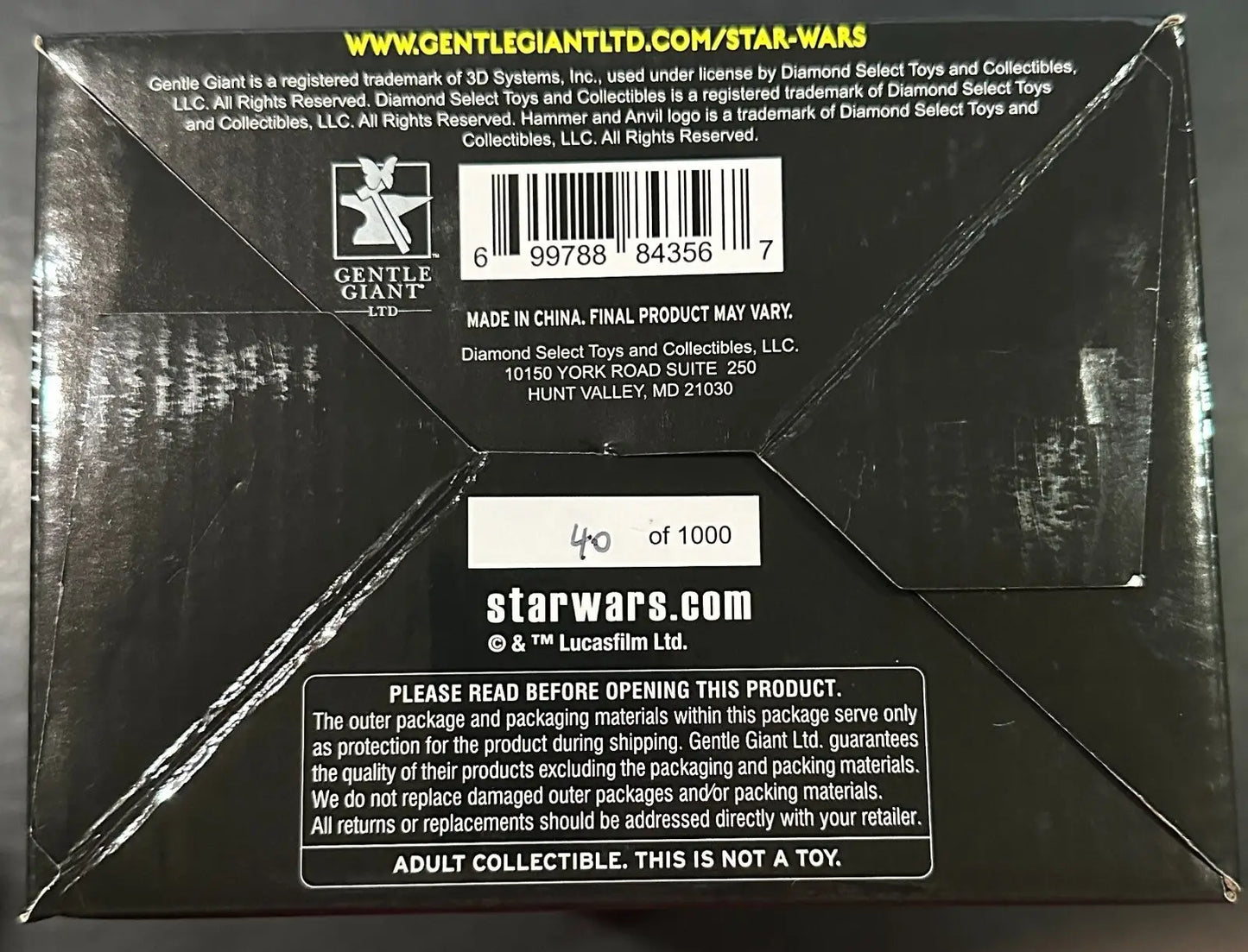 Gentle Giant Star Wars A New Hope Red Leader mini bust collectible box