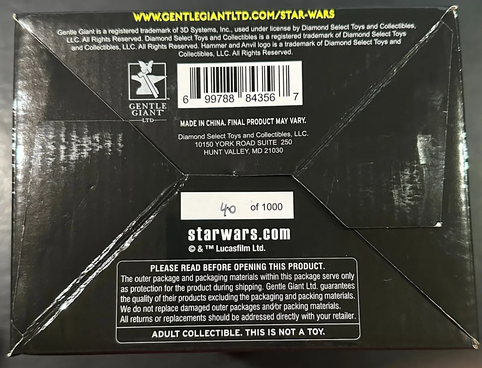 Gentle Giant Star Wars A New Hope Red Leader mini bust collectible box