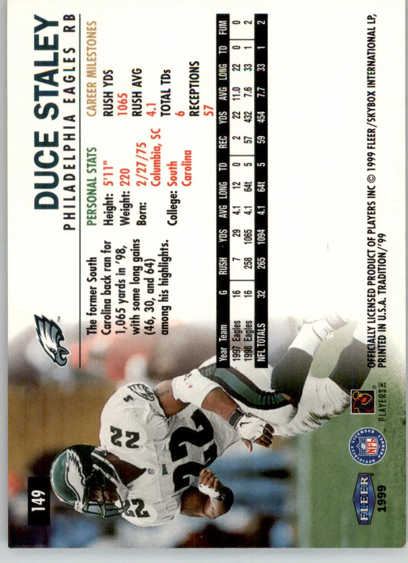 Duce Staley - 1999 Fleer Tradition - #149 - Football - Football Card Single