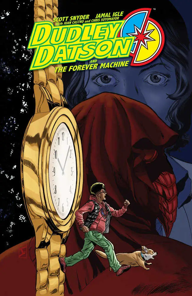 Comic book cover of Dudley Datson and the Forever Machine showcasing adventure and fantasy