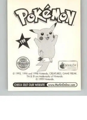 Dugtrio - 1999 Merlin Pokemon Stickers - #199 - Non_sport - Pokémon Card Single