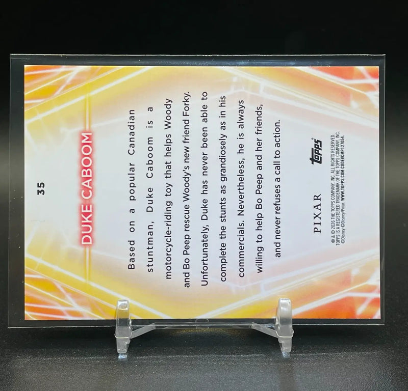 Duke Caboom 2026 Topps Disney Neon Pink/Green/Blue 19/150 #35 - Non-Sports Card Single