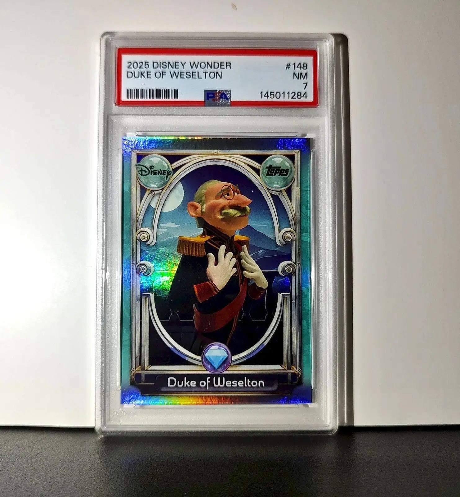 Duke of Weselton 2025 Topps Disney Wonder #148 Diamond Card Frozen PSA 7 - Non-Sports Card Single