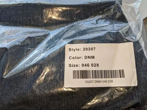 Pair of Duluth Trading DulthFlex Ballroom Jeans denim in plastic packaging for sale