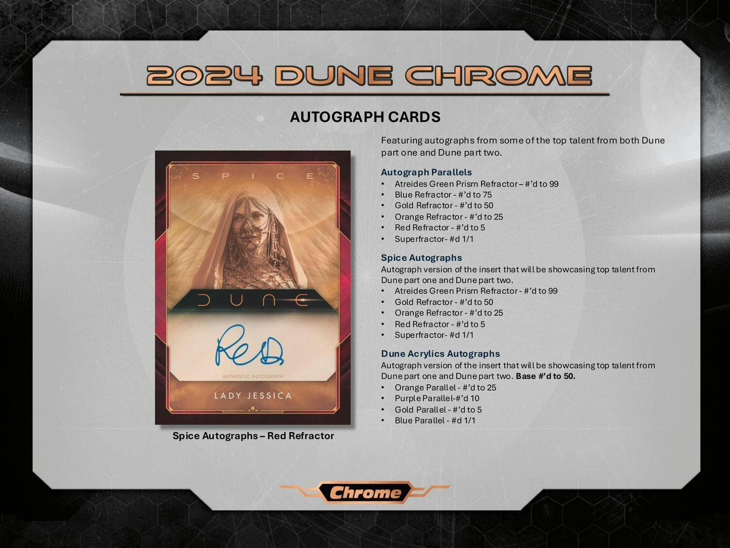 Dune Chrome 7-Pack Blaster Box (Topps 2024) | Columbia Sports Cards