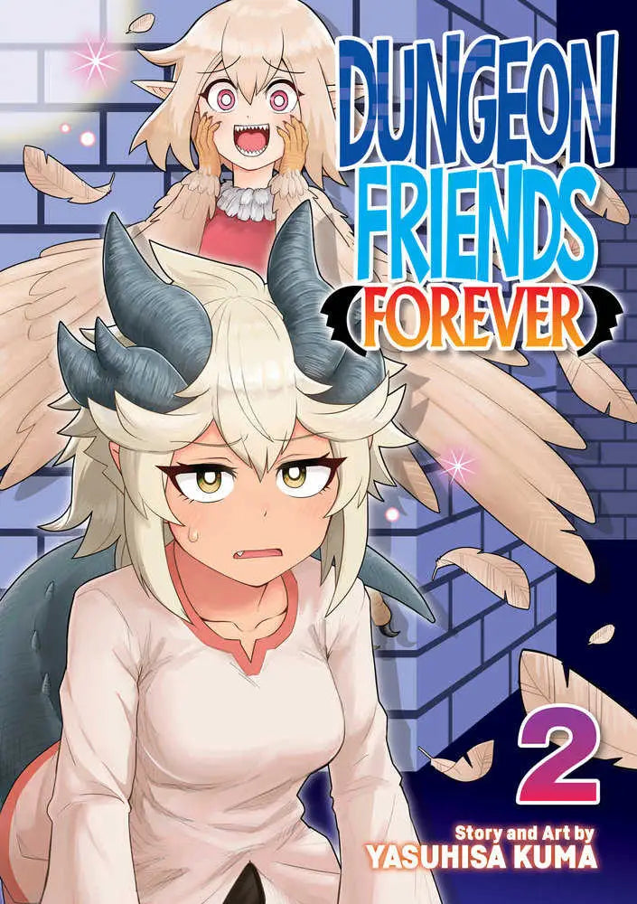 Manga cover with two fantasy characters from Dungeon Friends Forever Volume 2