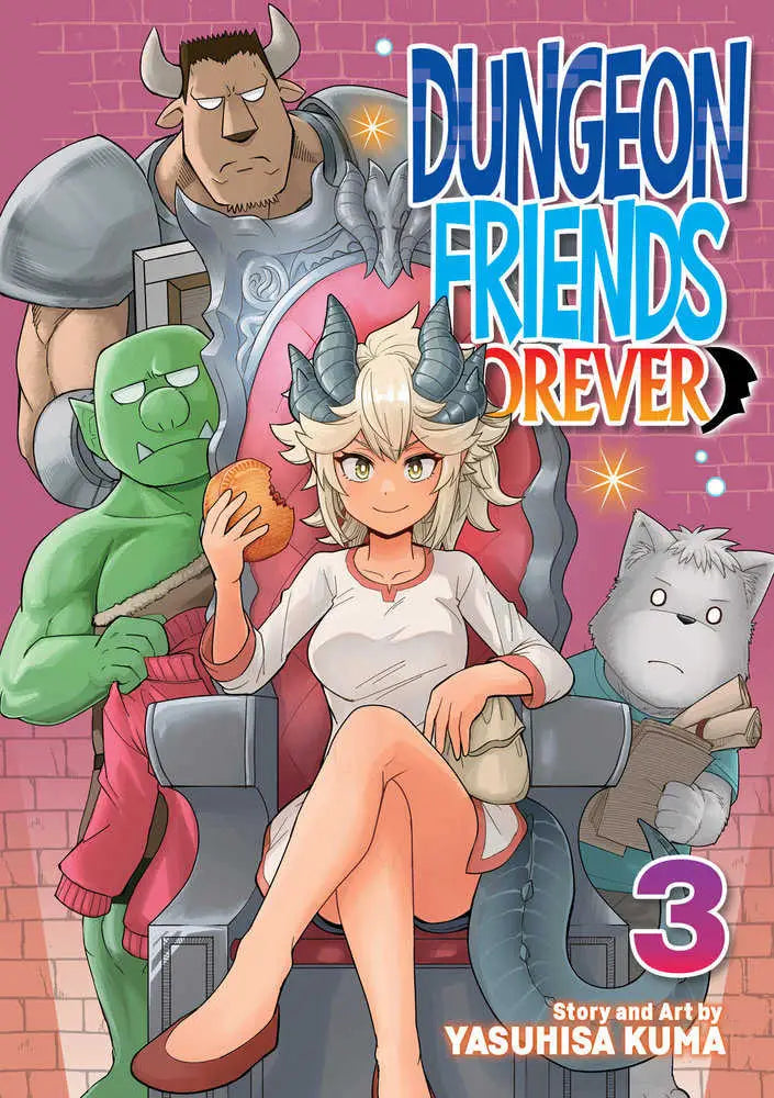Manga comic book Dungeon Friends Forever Volume 3 featuring fantasy characters and romantic comedy