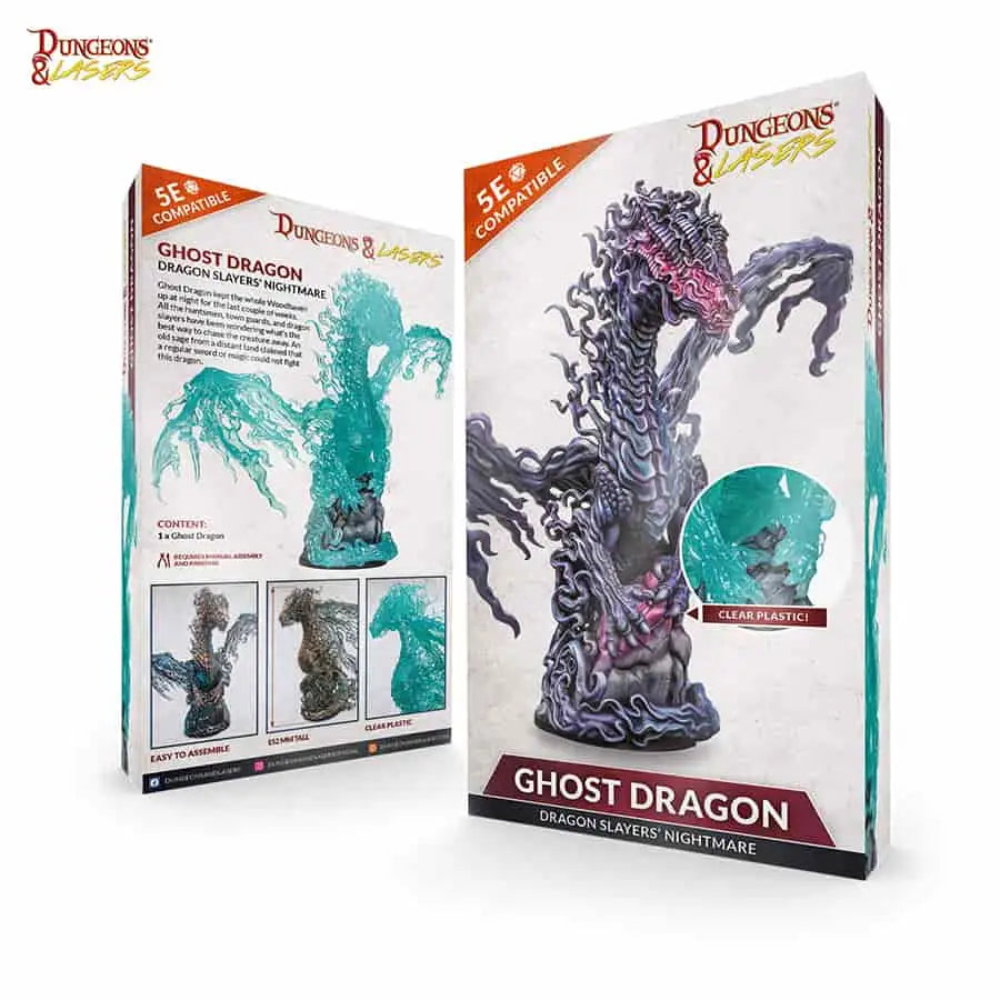 Dungeons & Lasers: Miniatures - Ghost Dragon - Action Figure & Toy