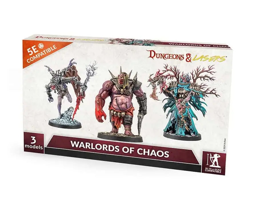 Dungeons & Dragons miniature set from Dungeons & Lasers: Miniatures - Warlords of Chaos featuring lasers miniatures warlords