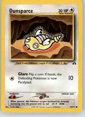 Dunsparce - Neo Discovery - NM - 54/75 - Pokémon Card Single
