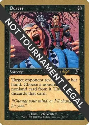 Duress - 2001 Tom van de Logt World Championship Decks - MP Magic - Magic Card Single