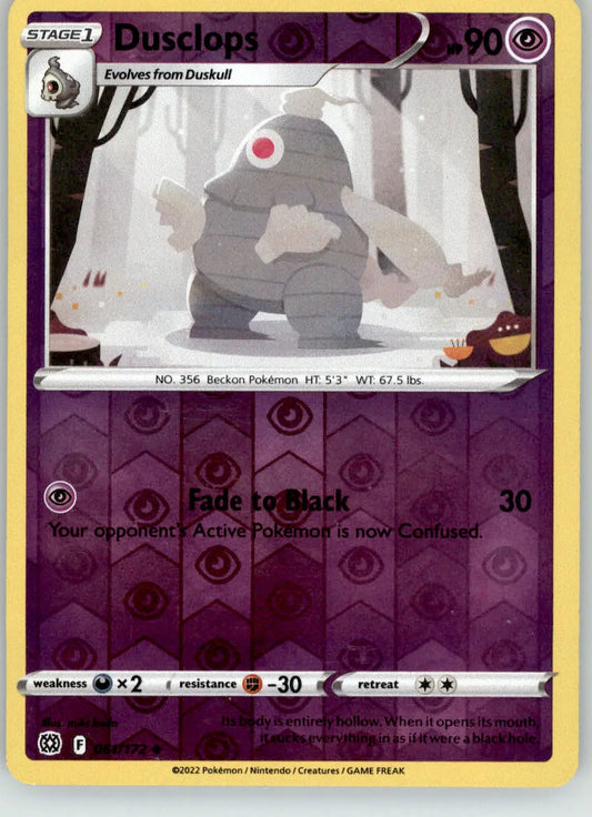 Dusclops - Brilliant Stars - 061/172 - Reverse Holo LP Pokemon - Pokémon Card Single