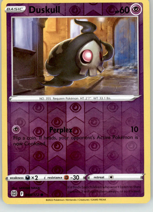 Duskull - Brilliant Stars - 060/172 - Reverse Holo LP Pokemon - Pokémon Card Single