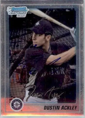 Dustin Ackley - 2010 Bowman - #BCP89 - AUTO Chrome Prospects Baseball - Baseball Card Single