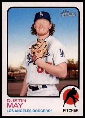 Dustin May 2022 Topps Heritage #35 Los Angeles Dodgers - Baseball Card Single
