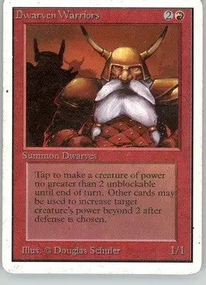 Dwarven Warriors - Unlimited Edition - MP Magic: The Gathering - Magic Card Single