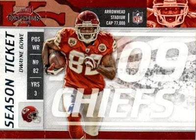 Dwayne Bowe - 2009 Playoff Contenders - #49 - Football - Football Card Single