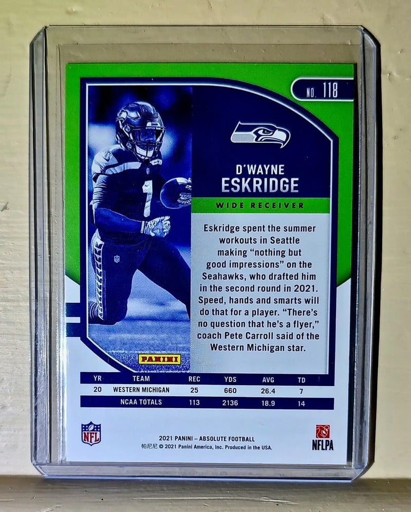 D’Wayne Eskridge 2021 Panini NFL Absolute Rookie Football #118 Card