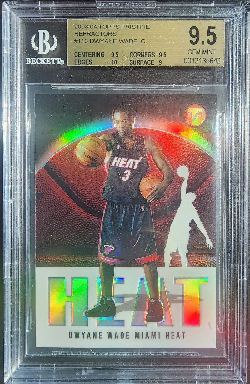 Dwyane Wade 2003 Topps Pristine Refractors basketball card Gem Mint BGS 9.5