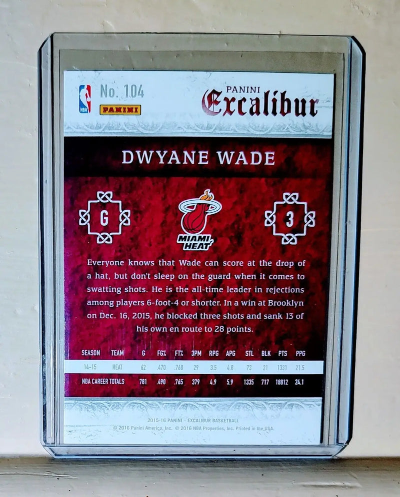 Dwyane Wade 2015-16 Panini Excalibur Basketball NBA #104 Card - Basketball Card Single