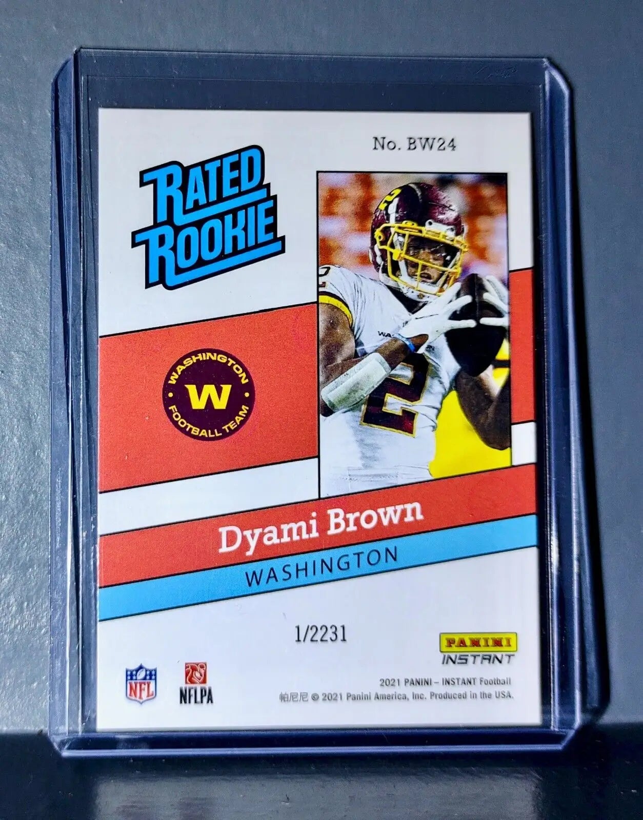Dyami Brown 2021 Panini NFL Rated Rookie Retro #24 Rookie Card 1/2231 - Football Card Single