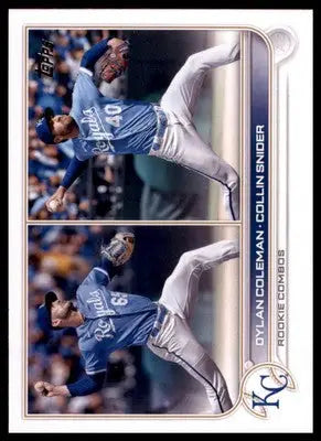 Dylan Coleman Collin Snider Rookie 2022 Topps Update #US147 KC Royals - Baseball Card Single