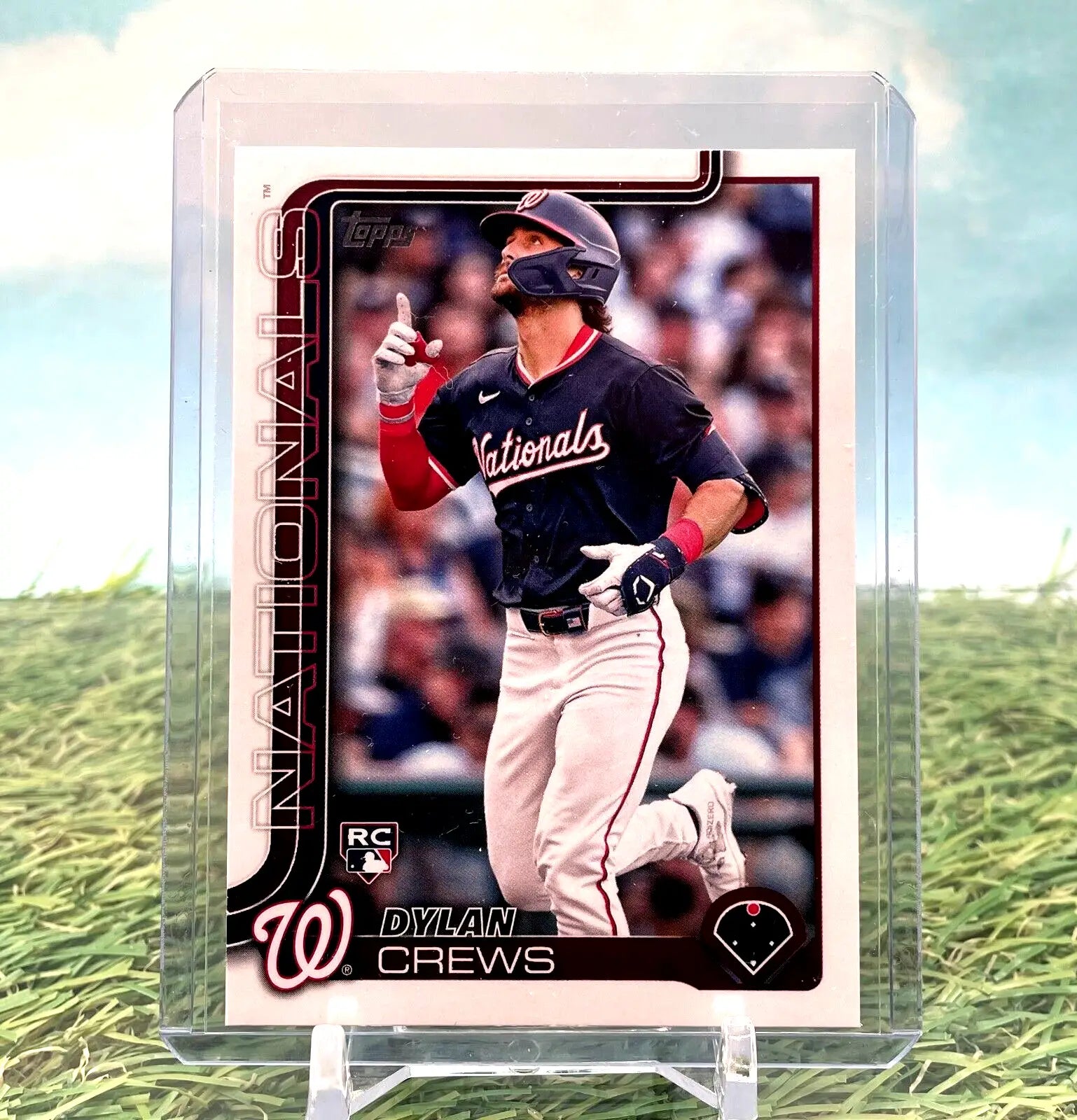 Dylan Crews baseball card from Topps Series 1 featuring Dylan Crews Nationals RC