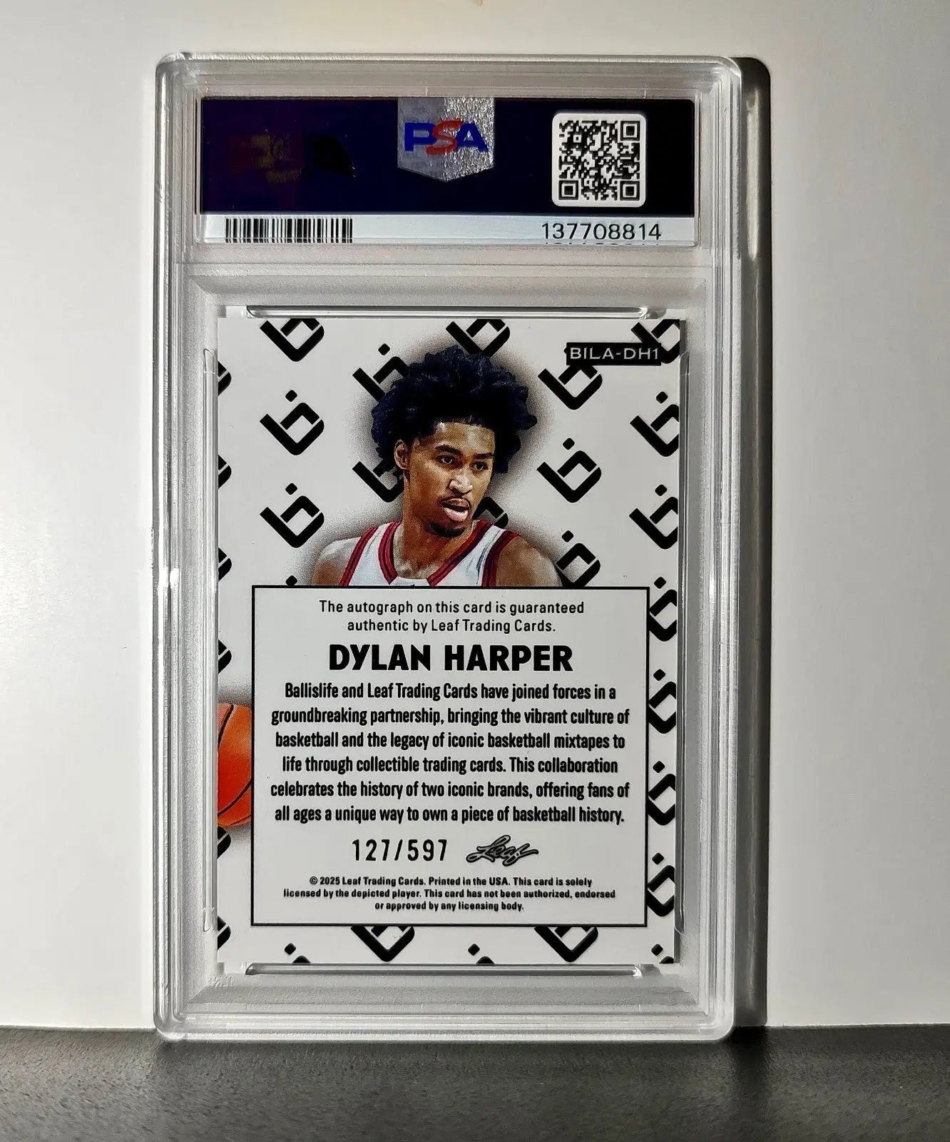 Dylan Harper 2025 Leaf Metal #BILA-DH1 Refractor PSA 8 Auto 10 - Baseball Card Single